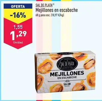 ALDI Mejillones en escabeche sal de plata oferta