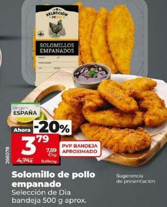 Dia Solomillo de pollo empanado oferta