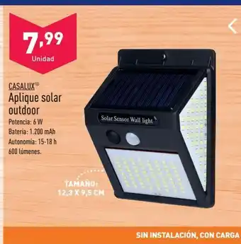 ALDI Aplique solar casalux putdoor oferta