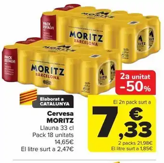 Carrefour Cerveza moritz oferta