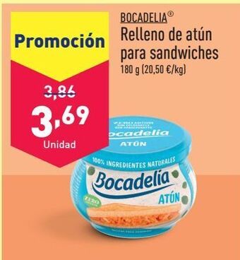 ALDI Relleno de atún para sándwiches bocadelia oferta