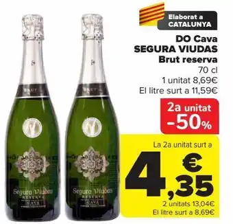 Carrefour Do cava segura viudas brut reserva oferta