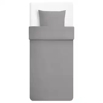 IKEA Nonnea funda nórdica+funda almohada, gris, 150x200/50x60 cm oferta
