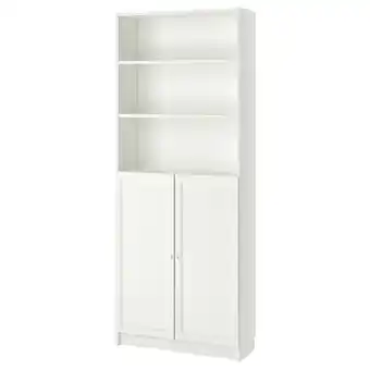 IKEA Billy / oxberg librería con puertas, blanco, 80x30x202 cm oferta