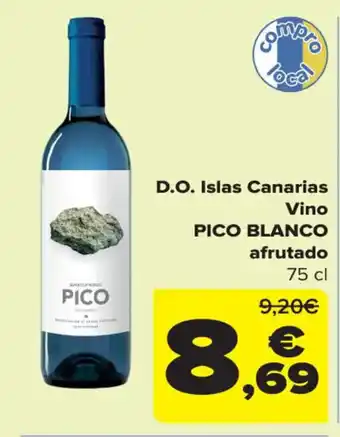 Carrefour D.O. Islas Canarias Vino PICO BLANCO afrutado 75 cl oferta