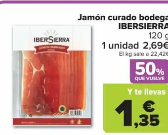 Carrefour Jamón curado bodega IBERSIERRA oferta