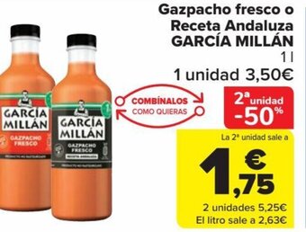 Carrefour Gazpacho fresco o Receta Andaluza GARCÍA MILLÁN oferta