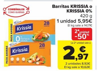 Carrefour Barritas KRISSIA O KRISSIA 0% oferta