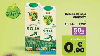 Carrefour Bebida de soja VIVESOY oferta