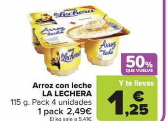 Carrefour Arroz con leche LA LECHERA oferta