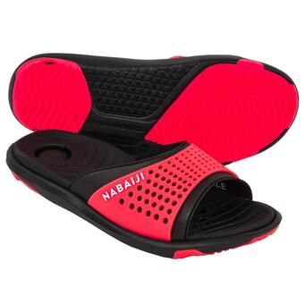 Decathlon Chanclas piscina mujer pala negro coral oferta