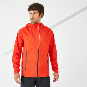 Decathlon Chaqueta running hombre impermeable cortaviento - kiprun rain+ rojo oferta