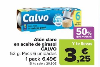 Carrefour Atún claro en aceite de girasol CALVO 52 g. oferta