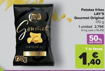 Carrefour Patatas fritas LAY'S Gourmet Original oferta