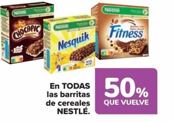 Carrefour EN TODAS las barritas de cereales NESTLÉ. oferta