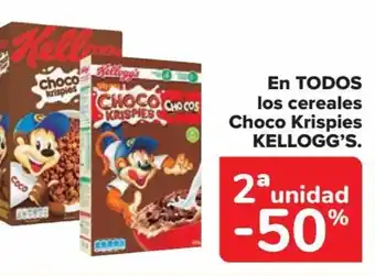 Carrefour EN TODOS los cereales Choco Krispies KELLOGG'S. oferta