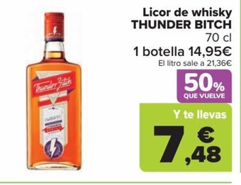 Licor de whisky THUNDER BITCH 70 cl
