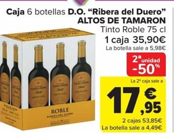 Carrefour Caja 6 botellas D.O. "Ribera del Duero" ALTOS DE TAMARON oferta