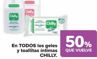 Carrefour En TODOS los geles y toallitas íntimas CHILLY. oferta