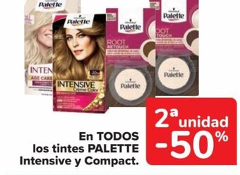 Carrefour EN TODOS los tintes PALETTE Intensive y Compact. oferta