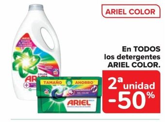 Carrefour EN TODOS los detergentes ARIEL COLOR. oferta