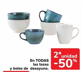 Carrefour EN TODAS las tazas y boles de desayuno. oferta