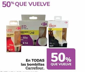 Carrefour EN TODAS las bombillas Carrefour. oferta