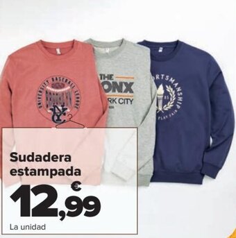 Carrefour Sudadera estampada oferta