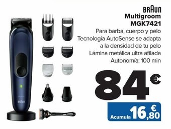 Carrefour BRAUN Multigroom MGK7421 oferta