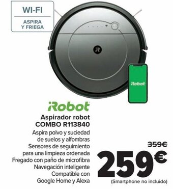 Carrefour Aspirador robot COMBO R113840 oferta
