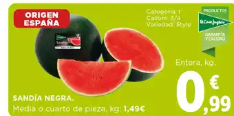 Hipercor SANDÍA NEGRA. oferta