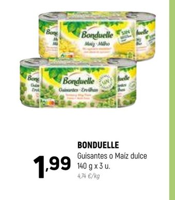 Coviran BONDUELLE Guisantes o Maíz dulce oferta