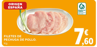 Hipercor FILETES DE PECHUGA DE POLLO. oferta