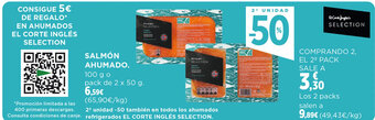 Hipercor SALMÓN AHUMADO. oferta