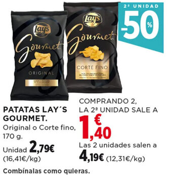 Hipercor PATATAS LAY'S GOURMET. oferta