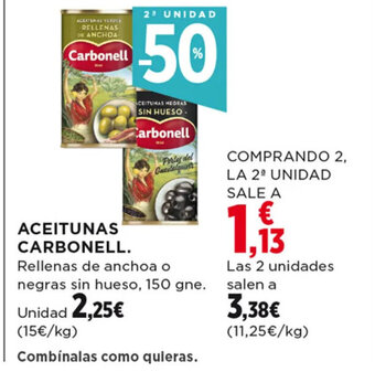Hipercor ACEITUNAS CARBONELL. oferta