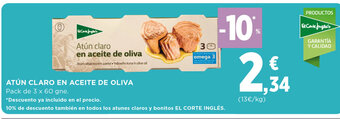 Hipercor ATÚN CLARO EN ACEITE DE OLIVA oferta