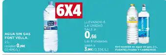 Hipercor AGUA SIN GAS FONT VELLA. 2 L. oferta