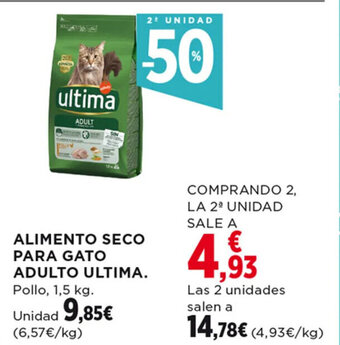 Hipercor ALIMENTO SECO PARA GATO ADULTO ULTIMA. oferta