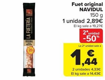 Carrefour Fuet original navidul oferta