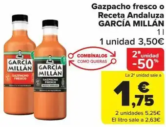 Carrefour Gazpacho fresco o receta andaluza garcía millán oferta