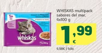 HiperDino Comida para gatos whiskas oferta