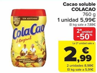 Carrefour Cacao soluble colacao oferta