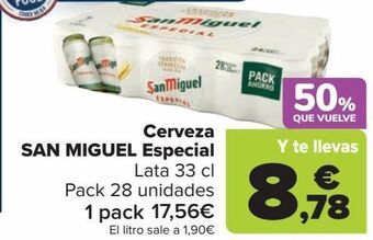 Carrefour Cerveza san miguel especial oferta