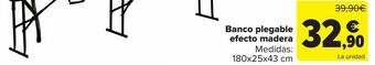 Carrefour Banco plegable efecto madera oferta