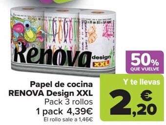 Carrefour Papel de cocina renova desing xxl oferta