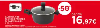 Hipercor CACEROLA DE ALUMINIO FORJADO EL CORTE INGLÉS. Ø 20 cm. oferta