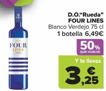 Carrefour D.o. ''rueda'' four lines blanco verdejo oferta