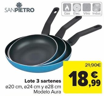 Carrefour Lote 3 sartenes oferta