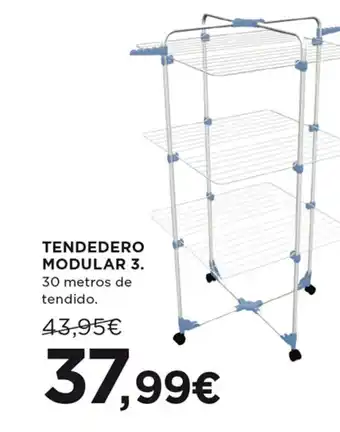 Hipercor TENDEDERO MODULAR 3. 30 metros de tendido. oferta